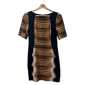 Rebecca Minkoff 100% Silk Animal Print Sheath Dress Size 6